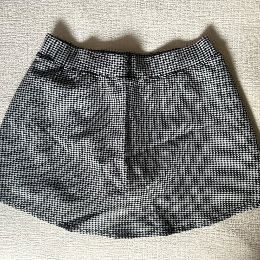 Classic Black and White Checkered Skirt